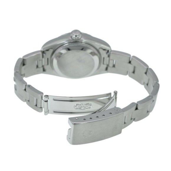 ROLEX DATEJUST 26 MM BLACK INDEX DIAL STAINLESS STEEL FLUTED OYSTER WATCH 79240 - Picture 9 of 10